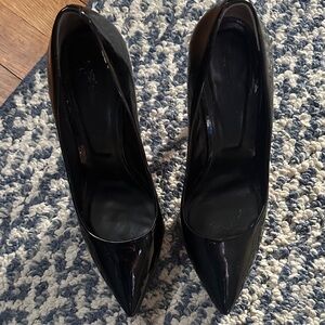 RACHEL Rachel Roy Black Patent Pointed-Toe Pumps US9